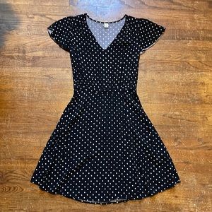 Old Navy Polka Dot Flutter Sleeve Size Small Dress